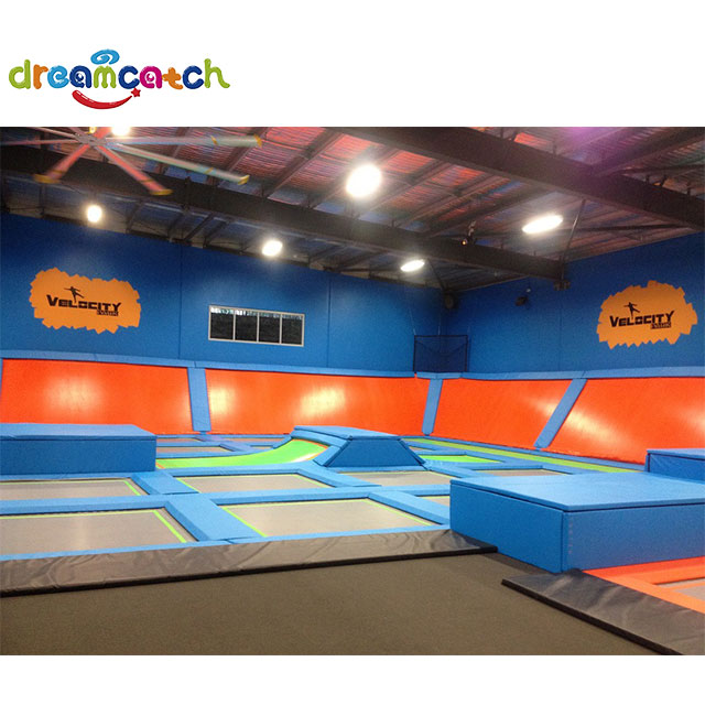 Large Trampoline Park Indoor Adult And Child Jumping Amusement Equipment Slide Project Source Manufacturer