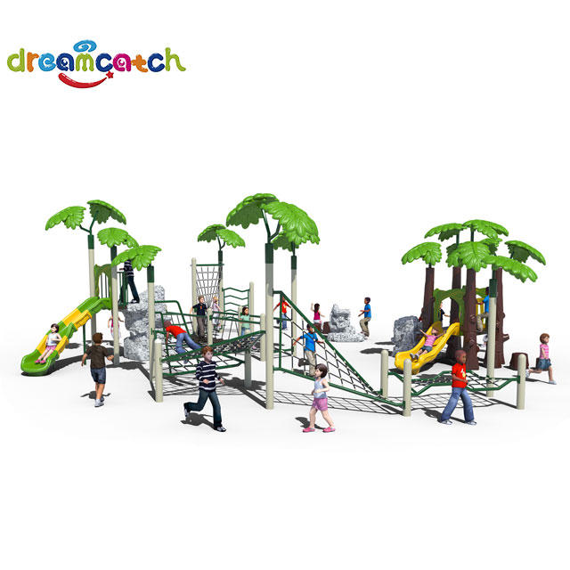 High Quality Attractive Outdoor Playground Cheap Playsets for Kids Climbing Ropes Nets Obstacle Play