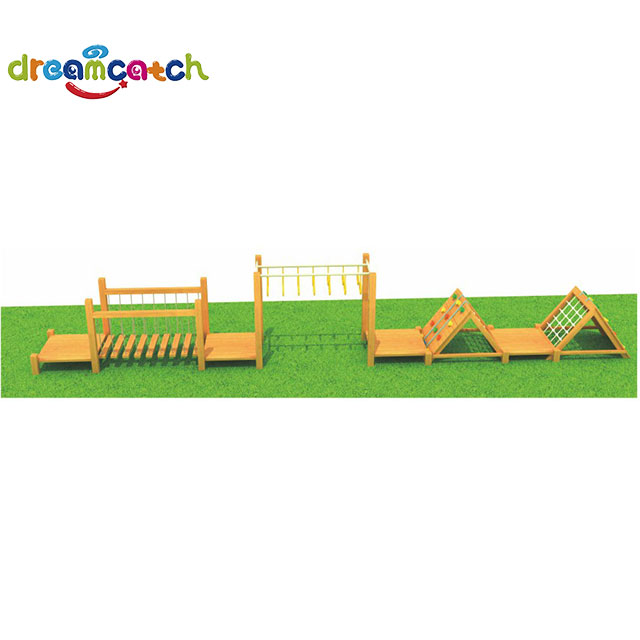 High Quality Commercial Outdoor Wooden Pipe Climbing Amusement Equipment for Children