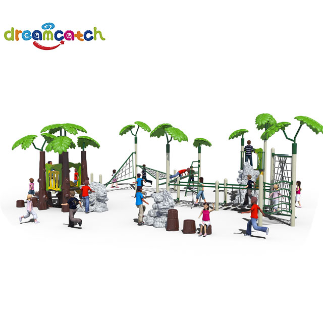High Quality Attractive Outdoor Playground Cheap Playsets for Kids Climbing Ropes Nets Obstacle Play