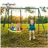 440lbs Heavy Duty A- Frame Swing Stand Playground with 2 Swing Kids Backyard Play