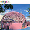 Pink Custom Series Outdoor Stainless Steel Slide with Microphone And Climbing Net
