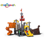 Outdoor Plastic Slide Pirate Ship Series Children's Fun Outdoor Play Equipment for Sale