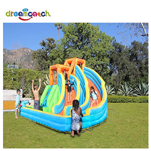 Peaks Splash And Slide with Water Cannons And Climbing Wall, Multicolor