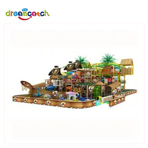 Customized Wooden Pirate Ship Theme Kids Soft Play Equipment Children Indoor Commercial Playgrounds