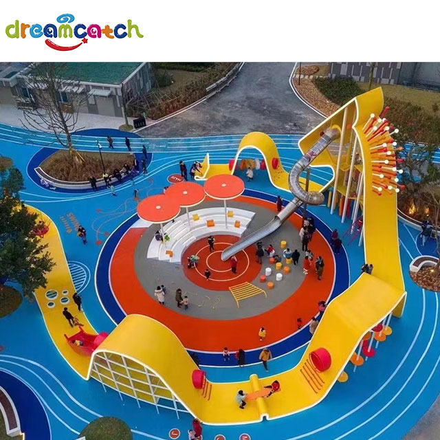 Stainless Steel Large Slides for Outdoor Parks And Community Animal-shaped Playgrounds Customized for Children