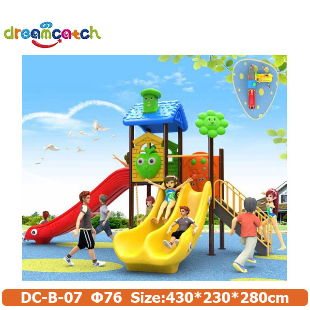 Amusement Park Plastic Outdoor Slide Kids Fun Outdoor Playground Equipment For Sale