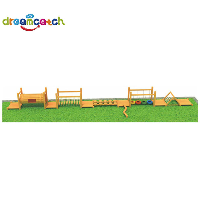 High Quality Commercial Outdoor Wooden Pipe Climbing Amusement Equipment for Children