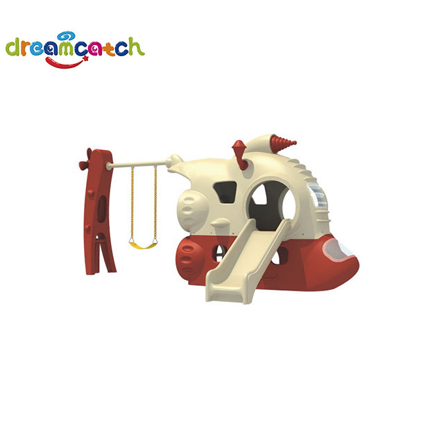 Guangzhou Factory Direct Sale Amusement Park Plastic Small Slide Outdoor Equipment for Preschool Children