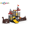 Amusement park pirate ship series plastic outdoor slide children's fun outdoor play equipment for sale