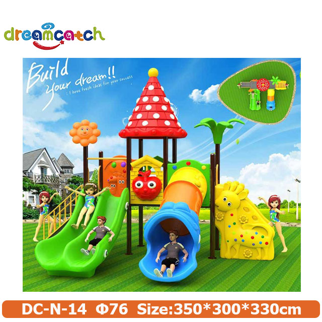 Big Promotion Outdoor Plastic Slide Kids Fun Outdoor Play Equipment for Sale
