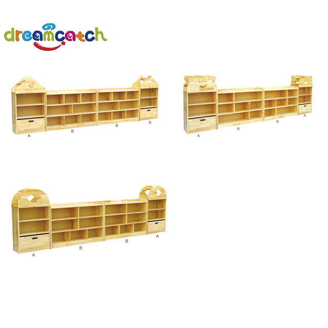 Kindergarten Uses Wooden Furniture And Storage Cabinets