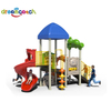 Factory Amusement Park Plastic Double Slide Outdoor Preschool Playground For Sale