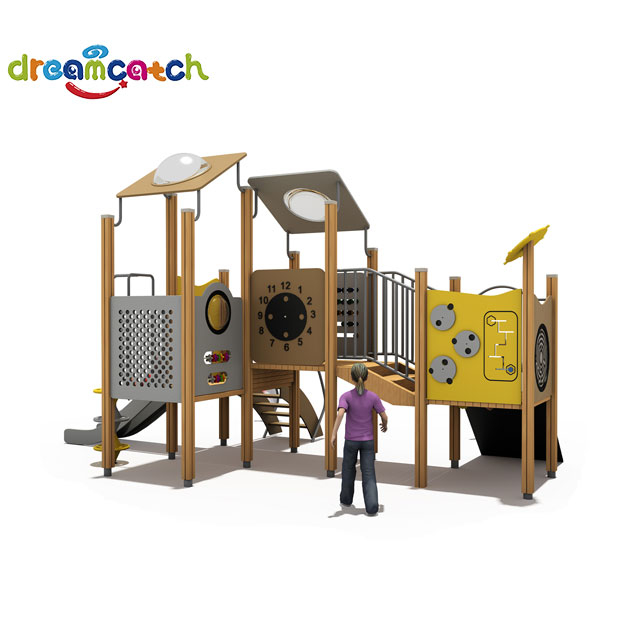 Entertainment equipment wooden outdoor playground for kids outdoor playground items china 