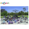 Combination Outdoor Play Equipment Swing And Slide with Obstacle Climbing Net 