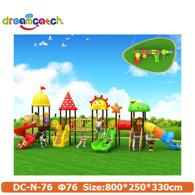 Low Price High Quality Small And Medium Commercial Outdoor Kids Plastic Slide And Swing Set for Playground