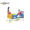 Small New Children's Playground Outdoor Plastic Slides And Fence Amusement Equipment