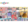 Indoor Playground Manufacturer Geometric Theme Small Horn Shaped Slide Paradise Theme Stage Parent-child Interaction